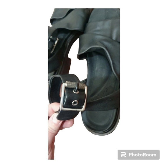 RAG & BONE SLAYTON SANDAL BLACK STRAPPY ITALIAN LEATHER Saze EU37 Women’s 7 $350 - Picture 8 of 11